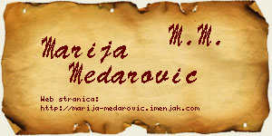Marija Medarović vizit kartica